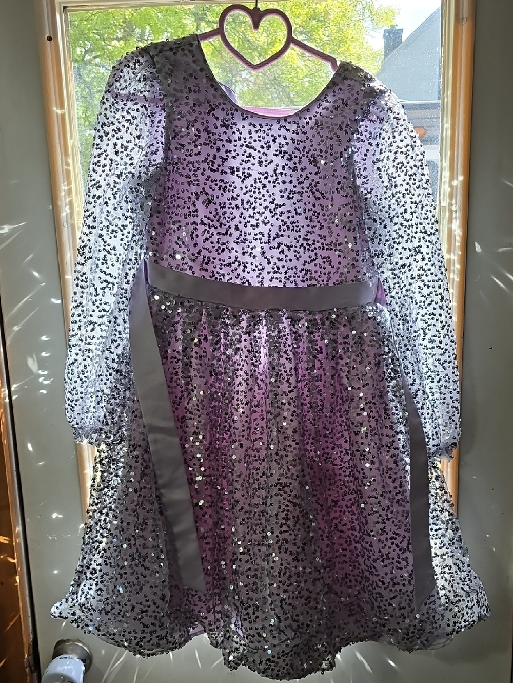 Kensie Girl SILVER Sequin Tulle Party Dress Costume